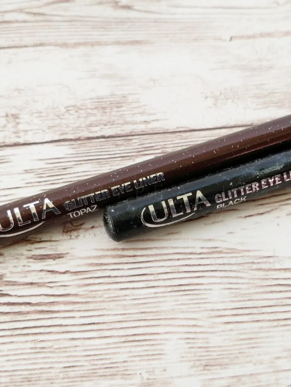 Ulta Glitter Eye Liner Black Topaz Set of 2 Eye Pencils Holiday Party Makeup